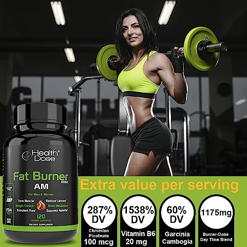 Health Dose Fat Burner AM. Weight Control & Metabolism Boost. For Active Lifestyles. Health DoseAu supplements