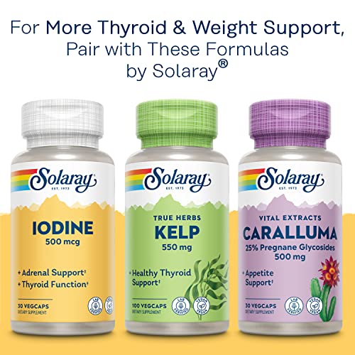 SOLARAY Bladderwrack Seaweed 580 mg Healthy Thyroid Balance and Weight Management SOLARAYAu supplements
