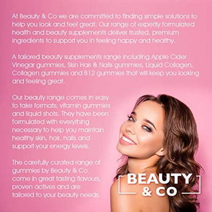 Beauty & Co Collagen Gummies by - 120 Marine Collagen Gummies with Biotin, Vitamin C & Selenium (120) Beauty & CoUS supplements
