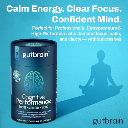 Brain Supplement for Memory and Focus with Probiotics, Advanced 2 in 1 Nootropic Brain Support for Mental Clarity, Caffeine Free Doctor Formulated Supplement, 60 Capsules Purity LabsAu supplements