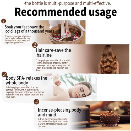 (2pc 60ml) Belly Drainage Ginger Oil, Slimming Tummy Ginger Oil, Ginger Oil Drainage Massage YG LianKaiUS supplements
