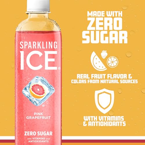Sparkling Ice, Pink Grapefruit Sparkling Water, Zero Sugar Flavored Water, with Antioxidants Sparkling ICEUS supplements