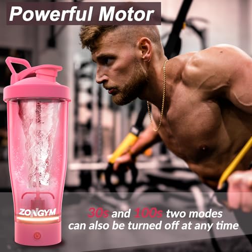 Electric Protein Shaker Bottle, 24 oz USB Rechargeable Blender Bottles, Shaker Bottles ZonGymAu supplements