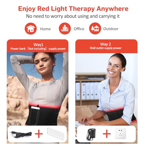 Red Light Therapy for Body, Infrared Light Therapy for Shoulder Waist Muscle Pain Relief GMOWNWUS supplements