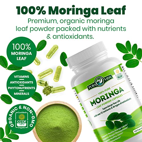 PURA VIDA MORINGA Moringa Capsules Single Origin Organic Moringa Powder. Moringa PURA VIDA MORINGAUS supplements
