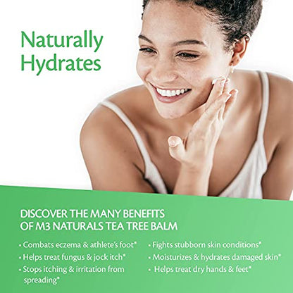 Tea Tree Oil Foot Balm - Natural Remedy for Athletes Foot, Toenail Repair M3 NaturalsUS supplements