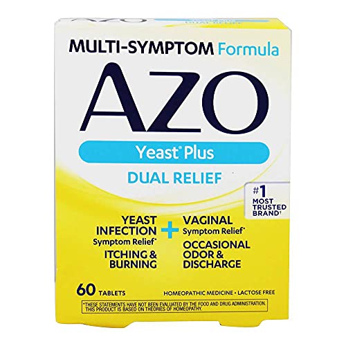 AZO Yeast Plus Tablets 60 ea (Pack of 6) - Packaging May Vary AZOAu supplements