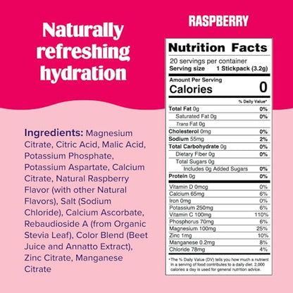 Ultima Replenisher Daily Electrolyte Drink Mix – Raspberry, 20 Stickpacks – Hydration Ultima ReplenisherUS supplements