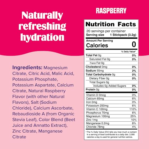 Ultima Replenisher Daily Electrolyte Drink Mix – Raspberry, 20 Stickpacks – Hydration Ultima ReplenisherAu supplements