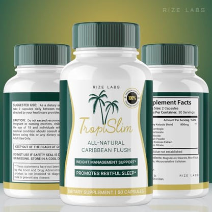 rize labs (5 Pack Tropislim Weight Loss Supplement, Tropislim Capsules for Total Body rize labsUS supplements