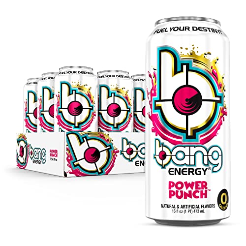 Bang Energy Power Punch, Sugar-Free Energy Drink, 16-Ounce (Pack of 12) BANGUS supplements