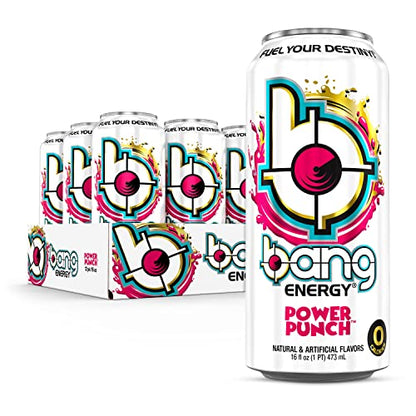 Bang Energy Power Punch, Sugar-Free Energy Drink, 16-Ounce (Pack of 12) BANGUS supplements