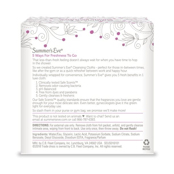 Summer's Eve Cleansing Cloth Simply Sensitive, 3 Count Summer's EveAu supplements