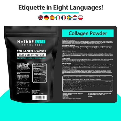 Nature Diet - Collagen Powder 600 g | Hydrolysate | Unflavored | Collagen Peptides | Source of Protein Nature DietAu supplements