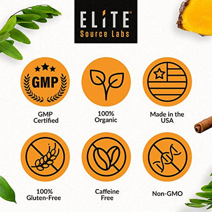 Elite Detox Tea: Natural Organic 7-Herbal Blend for Gentle Cleansing as Needed. Bloating Tea Elite Source LabsUS supplements