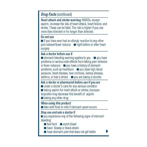 Advil Pain Reliever and Fever Reducer, Ibuprofen 200mg for Pain Relief - 50 Coated Tablets AdvilAu supplements