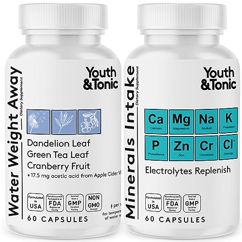 Water Weight Pills for Thin Waistline Belly Bloating Swelling & Temporary Water Retention Youth & TonicUS supplements