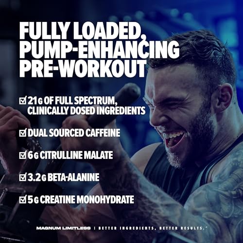 LIMITLESS Magnum 504g - Muscle Workout Powder, Sport Pre Workout for Men and Women LIMITLESSAu supplements