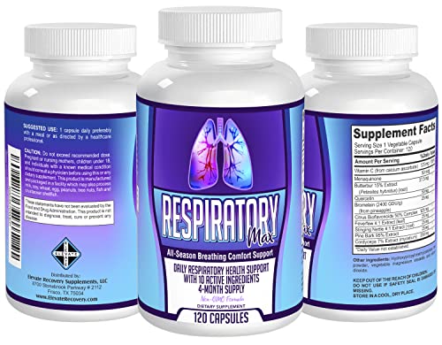 Respiratory-MAX (4-Month Supply) Respiratory Supplements Elevate Recovery SupplementsUS supplements