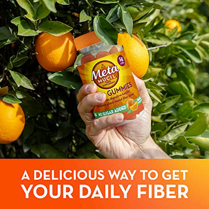 Metamucil Daily Fiber Gummies, Orange Flavored, No Sugar Added, 5g Prebiotic Plant MetamucilUS supplements
