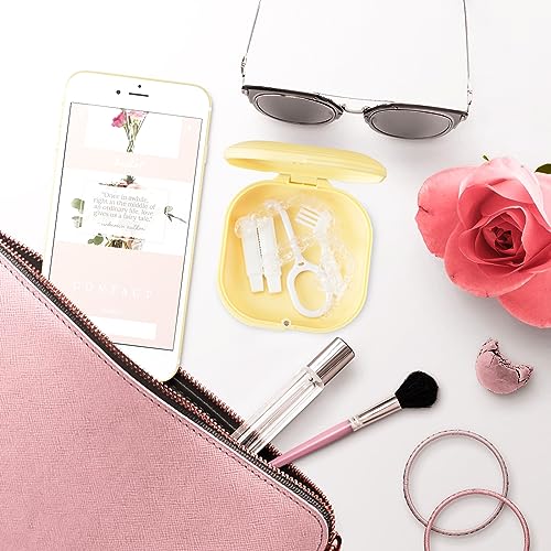 Retainer Case with Mirror and Vent Holes, Cute Retainer Holder Case Compatible with Invisalign HeigoeostAu supplements