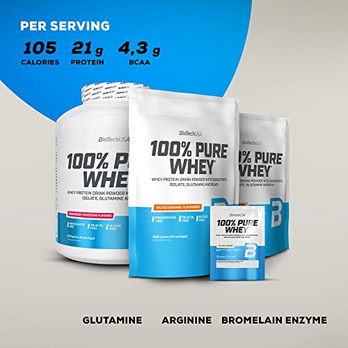 BioTechUSA 100% Pure Whey | Protein Powder with BCAA and Glutamine | Gluten-Free, Palm Oil Free BioTechUSAAu supplements