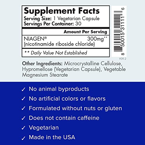 TRU NIAGEN - Patented Nicotinamide Riboside NAD+ Supplement. NR Supports Cellular TRU NIAGENUS supplements
