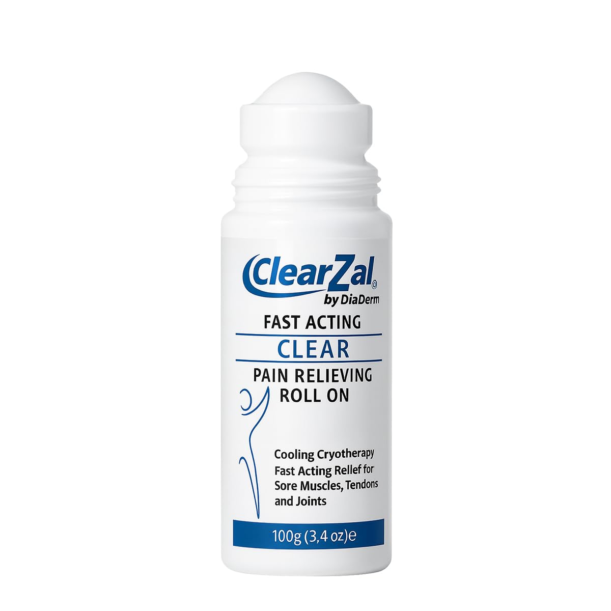 ClearZal Fast Acting Clear Pain Relieving Roll On Cooling Relief of Joint Pain, Muscle Pain, Muscle Soreness, and Swelling from Bruises or Injury - Non-Greasy - Homeopathy, 3.4oz Made in USA ClearzalAu supplements