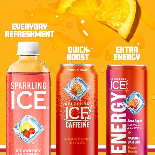Sparkling Ice, Strawberry Lemonade Sparkling Water, Zero Sugar Flavored Water Sparkling ICEUS supplements