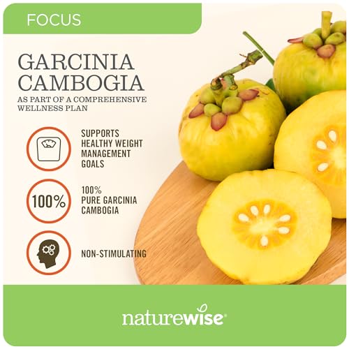 Naturewise Garcinia Cambogia with Pure Garcinia Cambogia Extract, 60% HCA Concentrati NatureWiseUS supplements