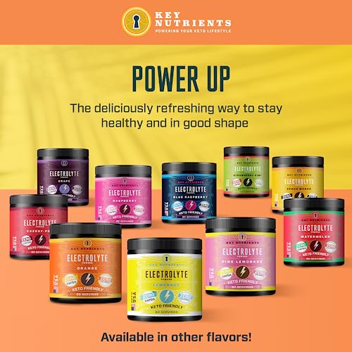 Key Nutrients Electrolytes Powder - Tropical Peach Mango Drink Mix 90 Servings KEY NUTRIENTSAu supplements