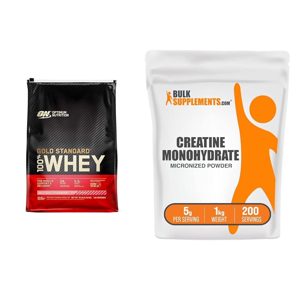 Optimum Nutrition Gold Standard 100% Whey Protein Powder, Delicious Strawberry Optimum NutritionUS supplements