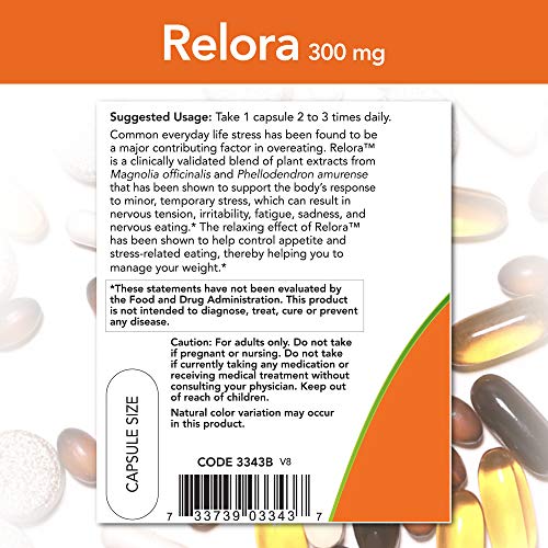 NOW Supplements, Relora 300 mg (a Blend of Plant Extracts from Magnolia officinalis NOWUS supplements