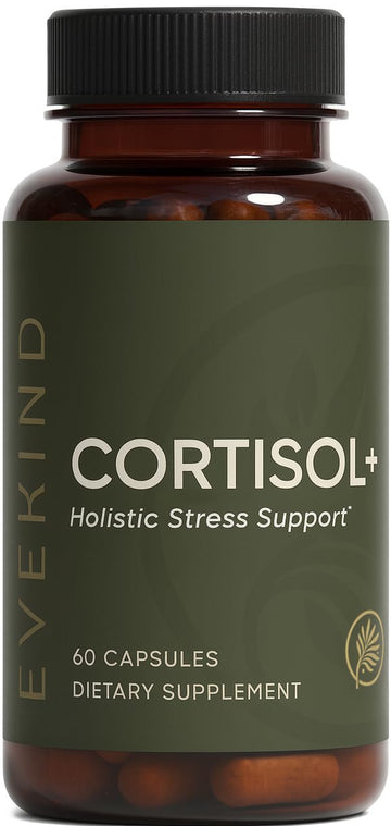 EVEKIND Cortisol Manager + Women’s Stress Relief & Hormone Balance Supplement – Adrenal Support for Mood, Focus & Energy – KSM-66® Ashwagandha, Rhodiola, L-Theanine – Vegan, Non-GMO, 60 Capsules EVEKINDAu supplements