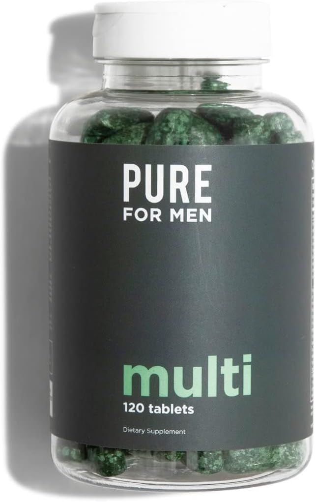 Pure for Men Original Stay Ready Fiber Supplement (120 Capsules) + Vegan Multivitamin (120 Capsules) Pure for MenUS supplements