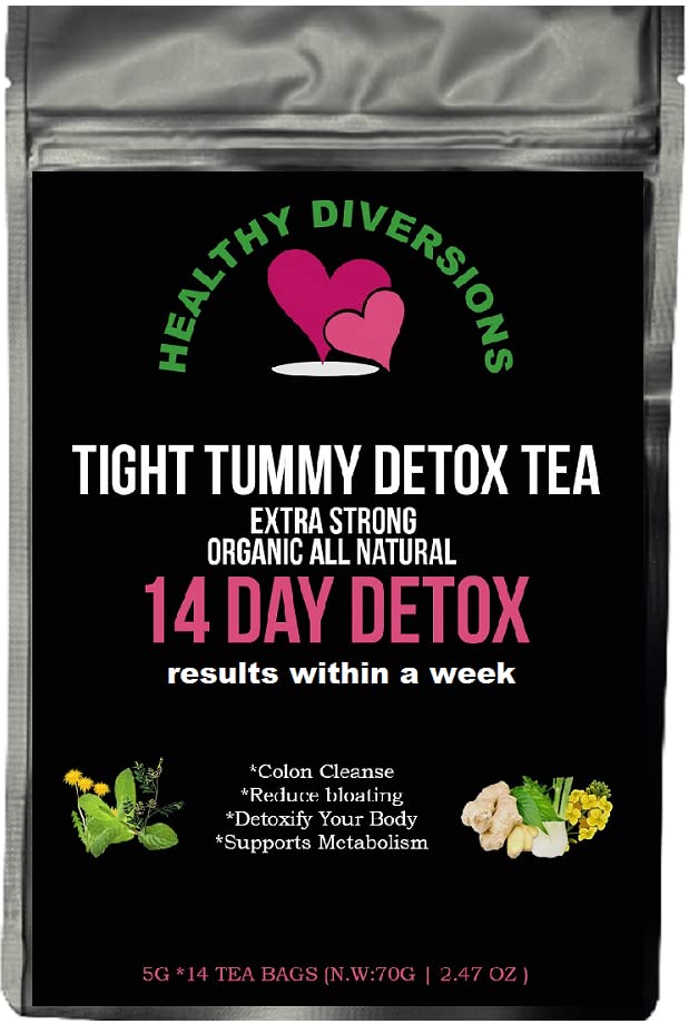 Healthy Diversions Tight Tummy Detox Tea, Extra Strength Results Within a Week Reduce Heath SecretUS supplements