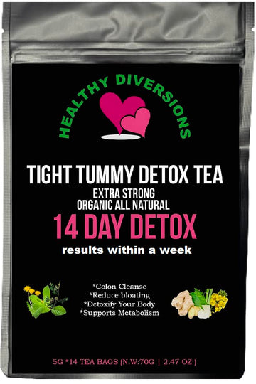 Healthy Diversions Tight Tummy Detox Tea, Extra Strength Results Within a Week Reduce Heath SecretUS supplements