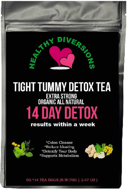 Healthy Diversions Tight Tummy Detox Tea, Extra Strength Results Within a Week Reduce Heath SecretUS supplements