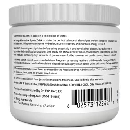 Dr. Berg's Electrolyte Sports Drink - Sugar Free Electrolyte Powder - No Maltodextrin Dr. Berg NutritionalsUS supplements