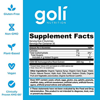 Goli Ashwagandha & Vitamin D Gummy 120 Count - Relax. Restore. Unwind GoliUS supplements