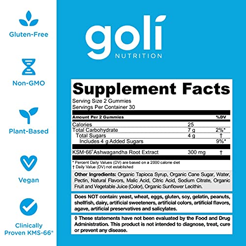 Goli Ashwagandha & Vitamin D Gummy 120 Count - Relax. Restore. Unwind GoliUS supplements