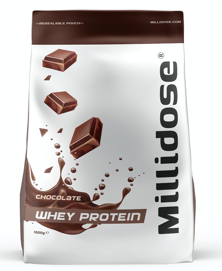 Millidose Chocolate Whey Protein Powder - 1kg of High-Protein Blend with 36g per Serving GenericAu supplements