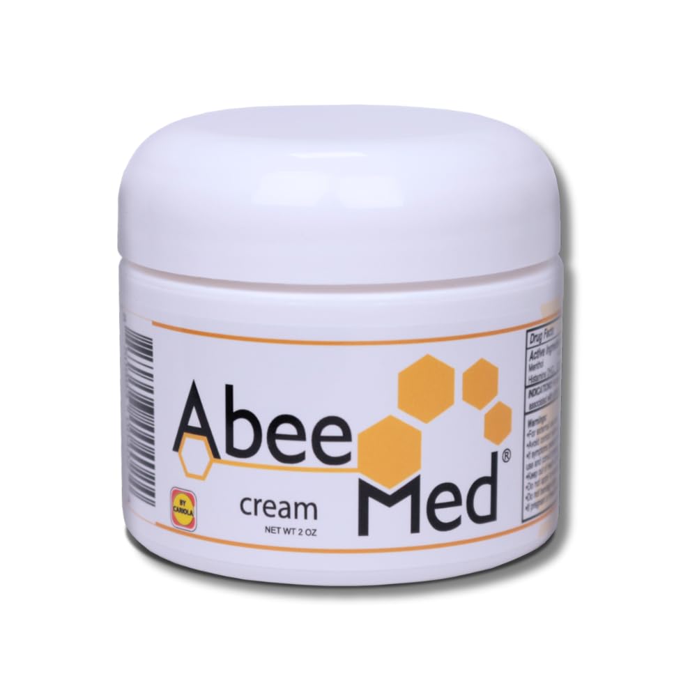 AbeeMed Cream Bee Venom Apitoxin for Aches - Menthol - Histamine DHCL - Bee Polen - Chamomile - Support for Neck and Backache - Supports Joint & Muscle Discomfort - Sprains, Bruises and Strains V2 ABEE MEDAu supplements