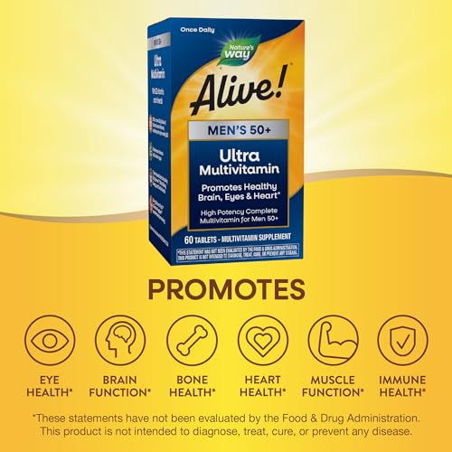 Nature's Way Alive! Men’s 50+ Daily Ultra Potency Complete Multivitamin Nature's WayUS supplements
