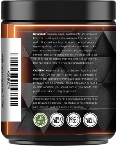 NatureBell Creatine Monohydrate Powder 500 Grams, 5000mg Per Serving NatureBellUS supplements