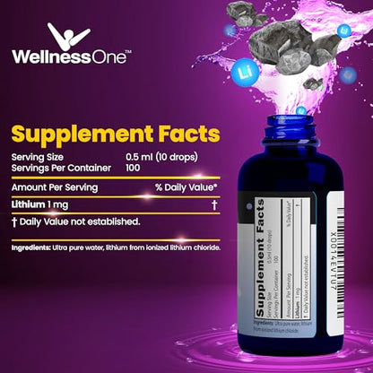 WellnessOne Liquid Lithium Supplements - Ionic Lithium Supplement Liquid WellnessOneUS supplements