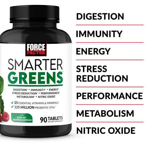 FORCE FACTOR Smarter Greens Tablets, Greens Supplement with 25+ Superfoods and Antioxidants Force FactorAu supplements