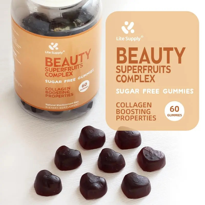 Women's Beauty Superfruits Complex and Multi Vitamin Gummies, 15 Essential Nutrients In One for Beauty Skin Hair Nails Lite SupplyAu supplements