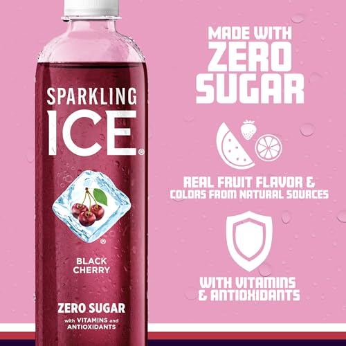 Sparkling Ice, Black Cherry Sparkling Water, Zero Sugar Flavored Water, with Vitamins Sparkling ICEUS supplements