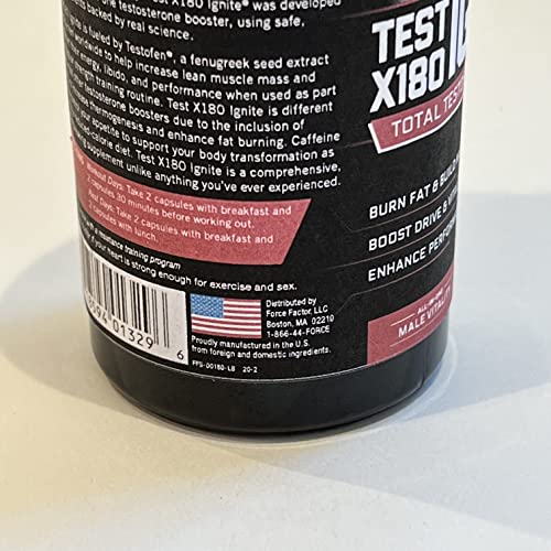 FORCE FACTOR Test X180 Ignite Testosterone Booster for Men, Testosterone Support Force FactorAu supplements
